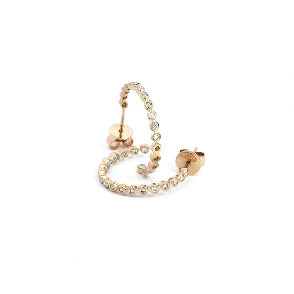 14K Yellow Gold cttw Diamond Earrings