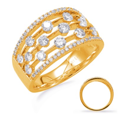 14K Yellow Gold cttw Diamond Ring