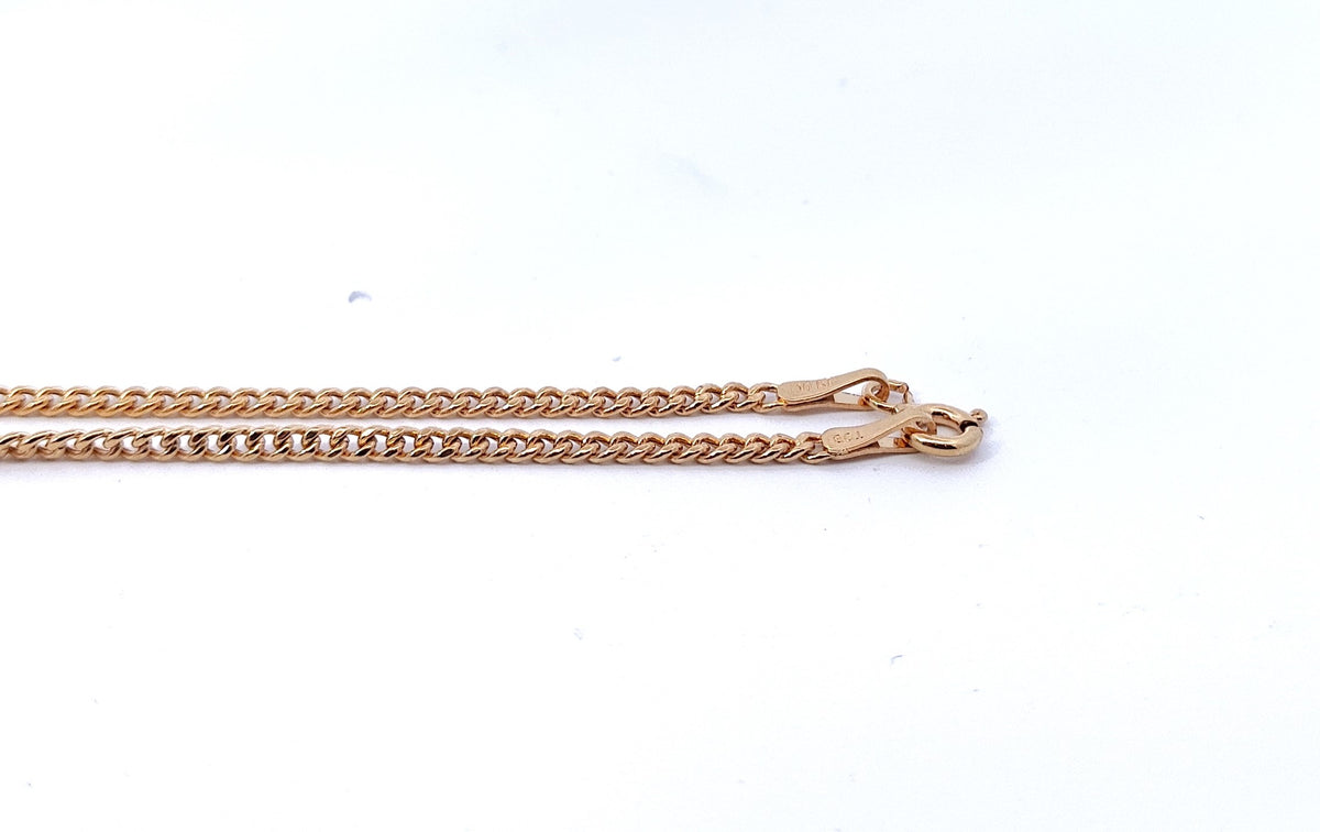 10K Yellow Gold Solid Miami Cuban Link Curb Chain 2.1mm - Various Lengths