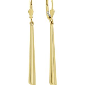 10K Yellow Gold Dangle Earring with Lever Back