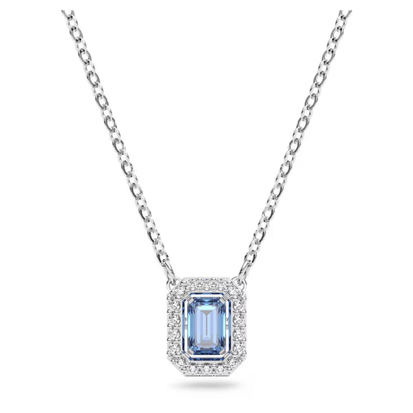 Swarovski Millenia necklace, Octagon cut, Blue, Rhodium plated - 5614926