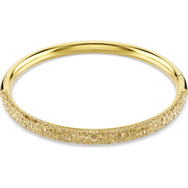 Swarovski Sublima bangle, Snow pavé, White, Gold-tone plated 5723337