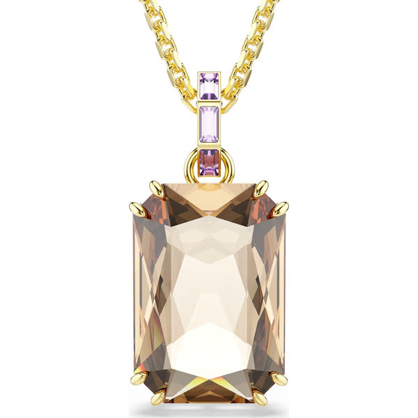Swarovski Millenia pendant, Octagon cut, Caramel, Gold-tone plated - 5725752