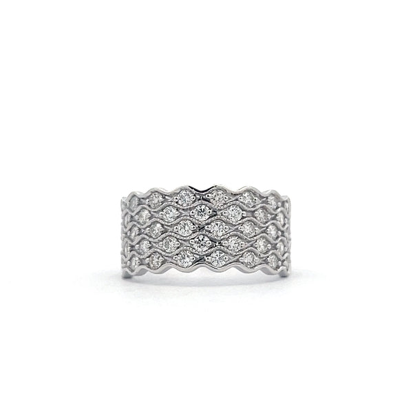 10K White Gold 1.00cttw Diamond Ring - 4 / White gold