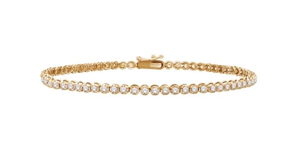 10K Lab Grown 5.00cttw Round Brilliant Cut Diamond Tennis Bracelet