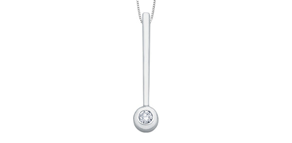 10K White Gold cttw Diamond Pendant