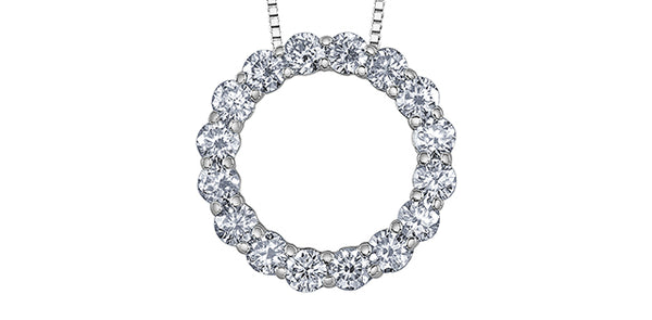 10K White Gold Diamond Necklace