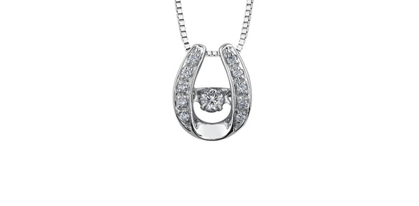 10K White Gold 0.22 cttw Pulse Diamond Necklace