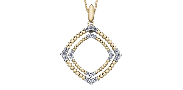 10K Yellow Gold 0.50 cttw Diamond Necklace