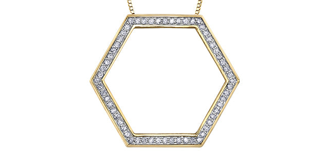 10K Yellow Gold 0.25 cttw Diamond Necklace