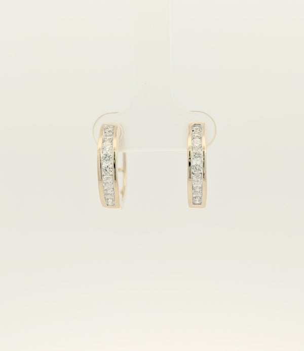 10K Gold Lab Grown Diamond Hoop Earrings - / 0.50 cttw