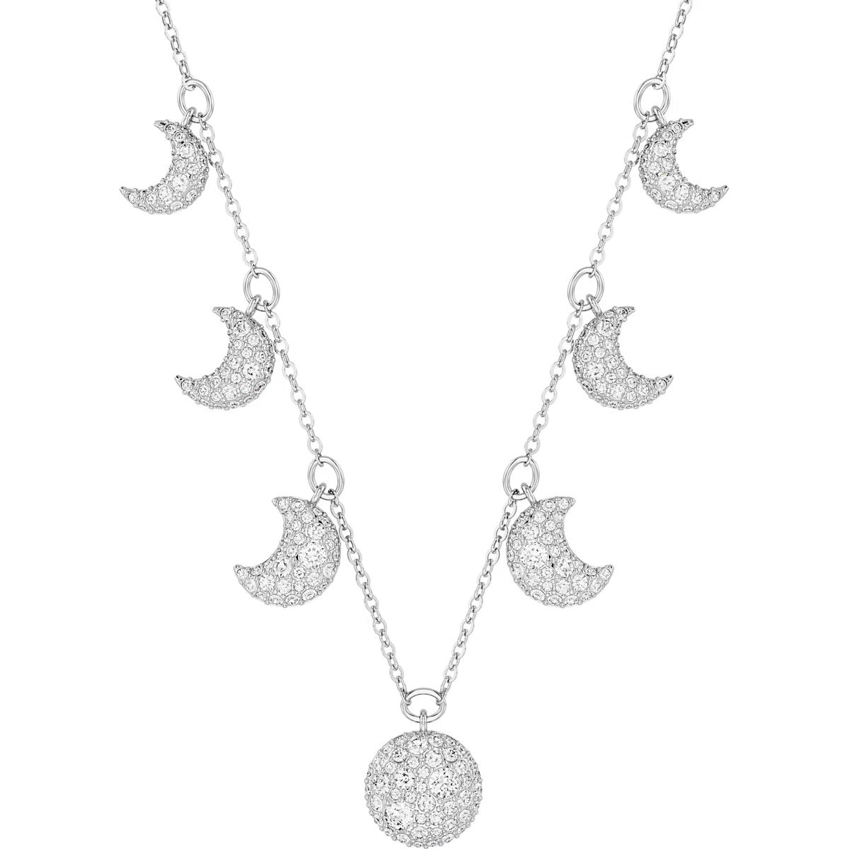 Swarovski  Luna choker, Moon, White, Rhodium plated 5666178
