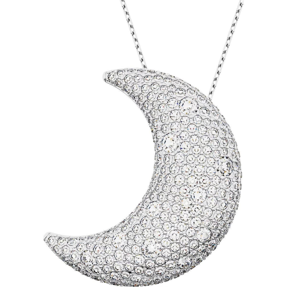 Swarovski - Luna pendant, Moon, White, Rhodium plated - 5674895