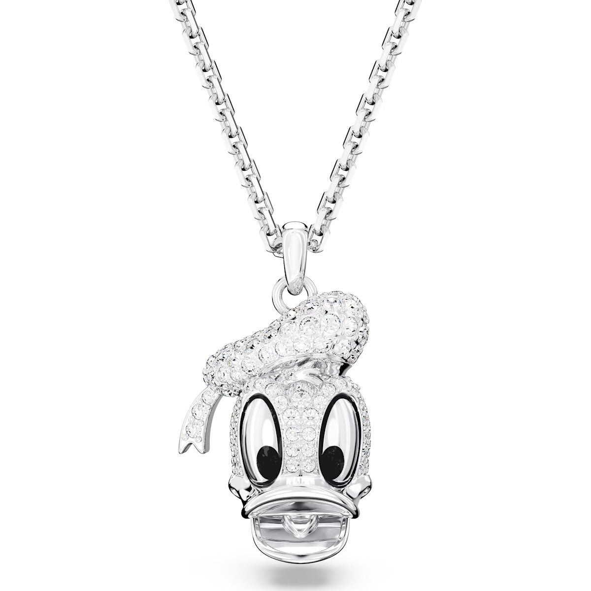 Swarovski Disney 100 -  Donald Duck pendant, White, Rhodium plated - 5668775