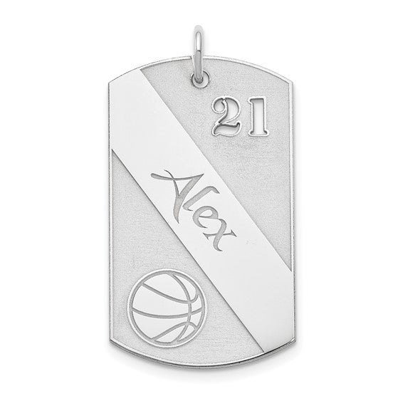 Basketball dog hot sale tag necklace