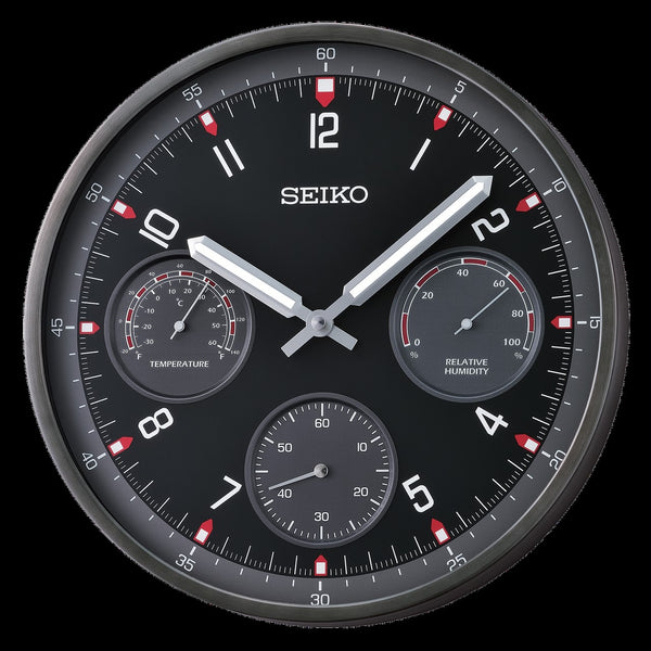 Seiko 13" Shelby II Wall Clock, Black QXA823KN
