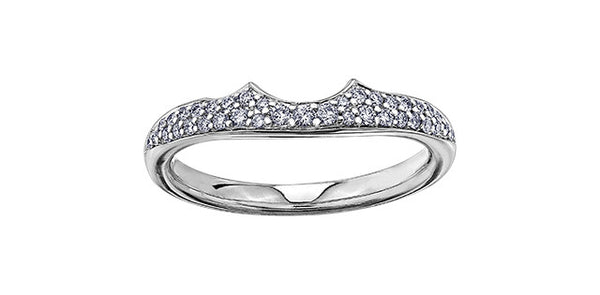 14K White Gold 0.20cttw Diamond Band