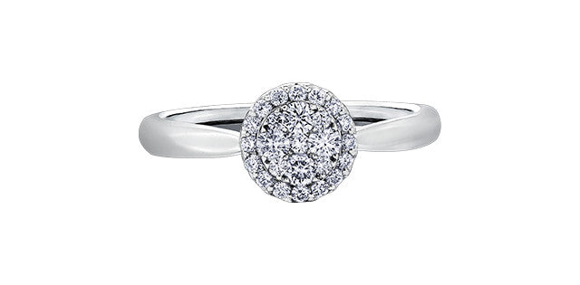 14K White Gold 0.33cttw Diamond Engagement Ring
