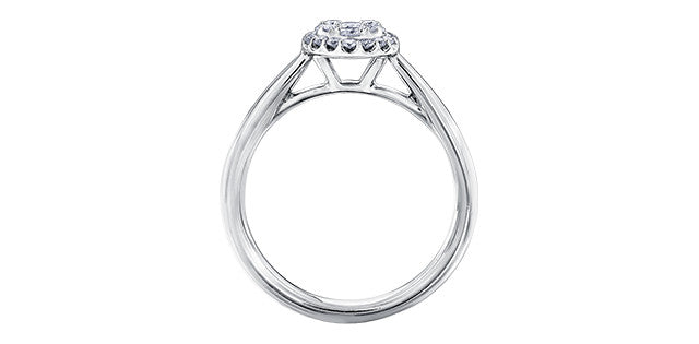 14K White Gold 1.00cttw Diamond Engagement Ring