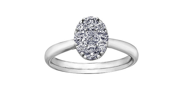 10k White Gold 0.73cttw Diamond Ring - 4