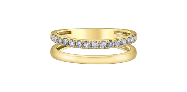10K Yellow Gold 0.3cttw Canadian Diamond Ring - yellow gold / 6