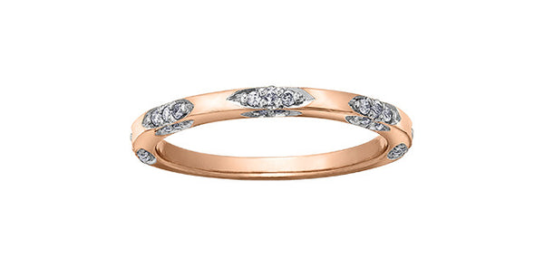 10K Rose Gold 0.015cttw Diamond Ring - 4.5