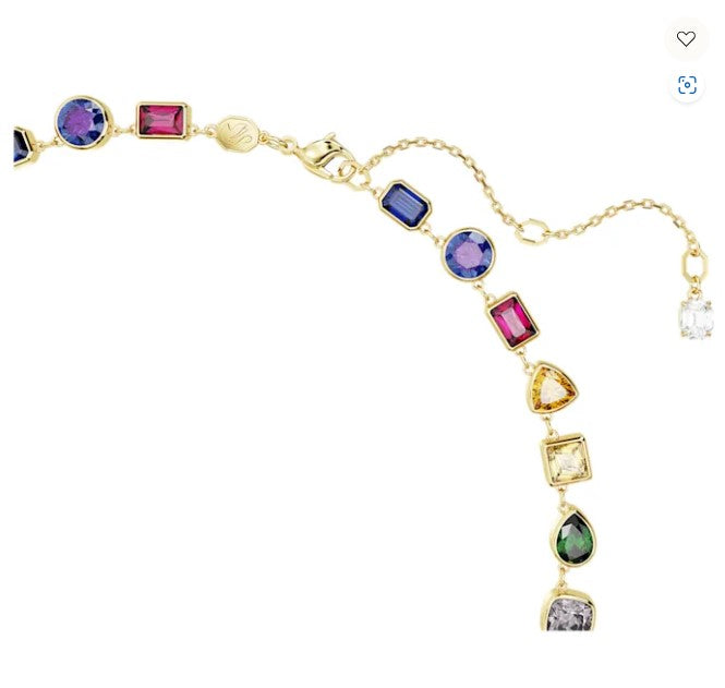 Swarovski Stilla necklace Mixed cuts, Multicoloured, Gold-tone plated 5662915