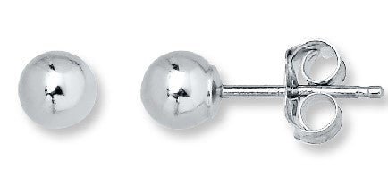 925 Sterling Silver Ball Stud Earrings- Various Sizes