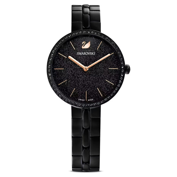 Swarovski - Cosmopolitan watch, Swiss Made, Metal bracelet, Black, Black finish 5547646