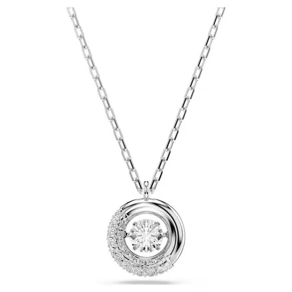 Swarovski Dextera pendant Round cut, White, Rhodium plated 5733400