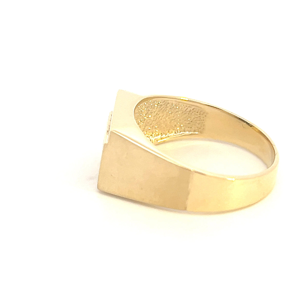 10K Yellow Gold 0.08cttw Diamond and Lapis Lazuli Gents Ring, size 10