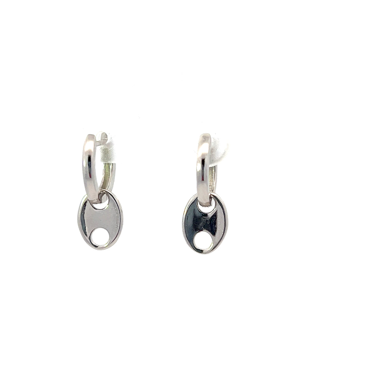 925 Sterling Silver Huggies with Dangling Marina