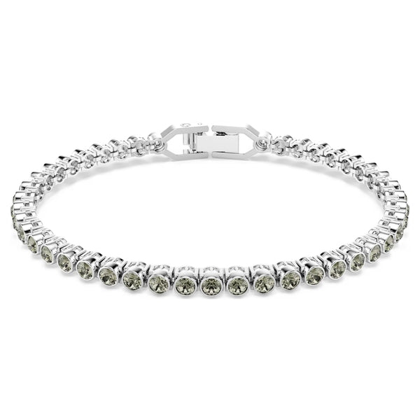 Swarovski Imber Emily Tennis bracelet, Round cut, Black, Rhodium plated 5734238