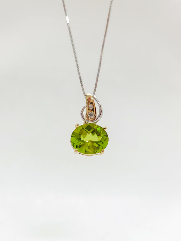 Peridot & Diamond Pendant