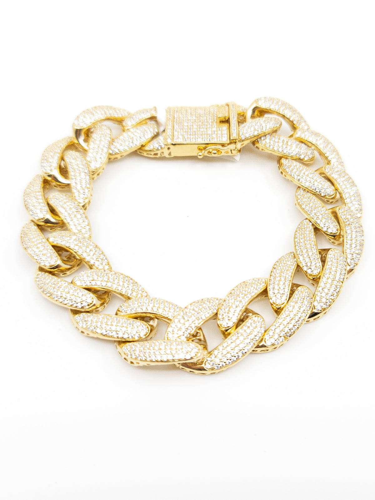 Gold Plated Sterling Silver &amp; Cubic Zirconia Bracelet