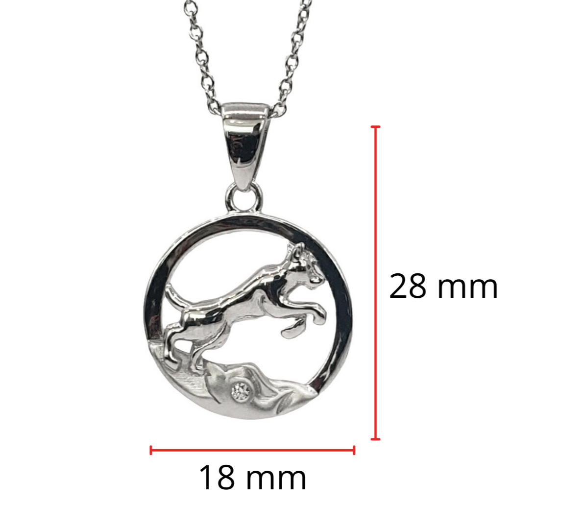 925 Sterling Silver 0.015cttw Canadian Diamond Mystic Lynx Pendant