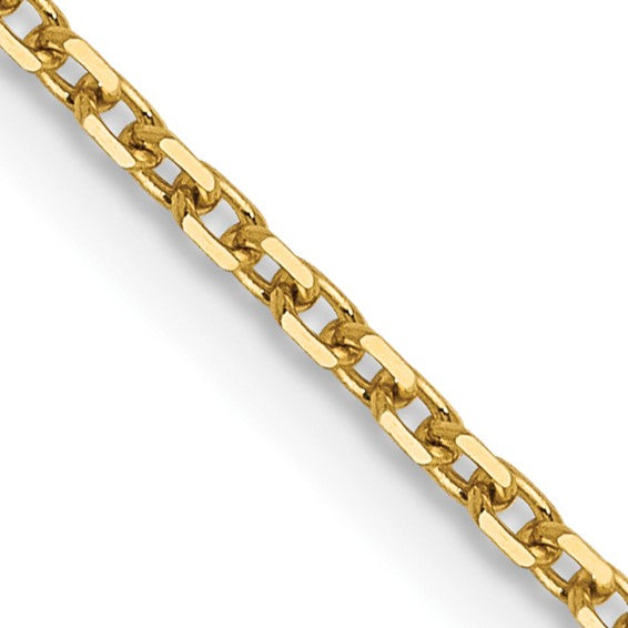 14K Gold 1.05mm Diamond Cut Rolo Chain