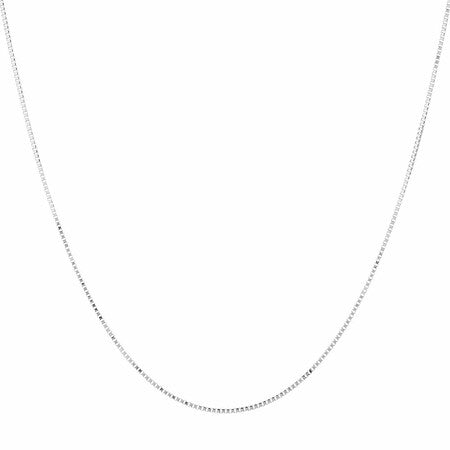 925 Sterling Silver 0.60mm Box Chain with Spring Clasp - 22 Inches