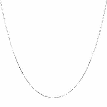 925 Sterling Silver 0.70mm Box Chain with Spring Clasp - 20 Inches