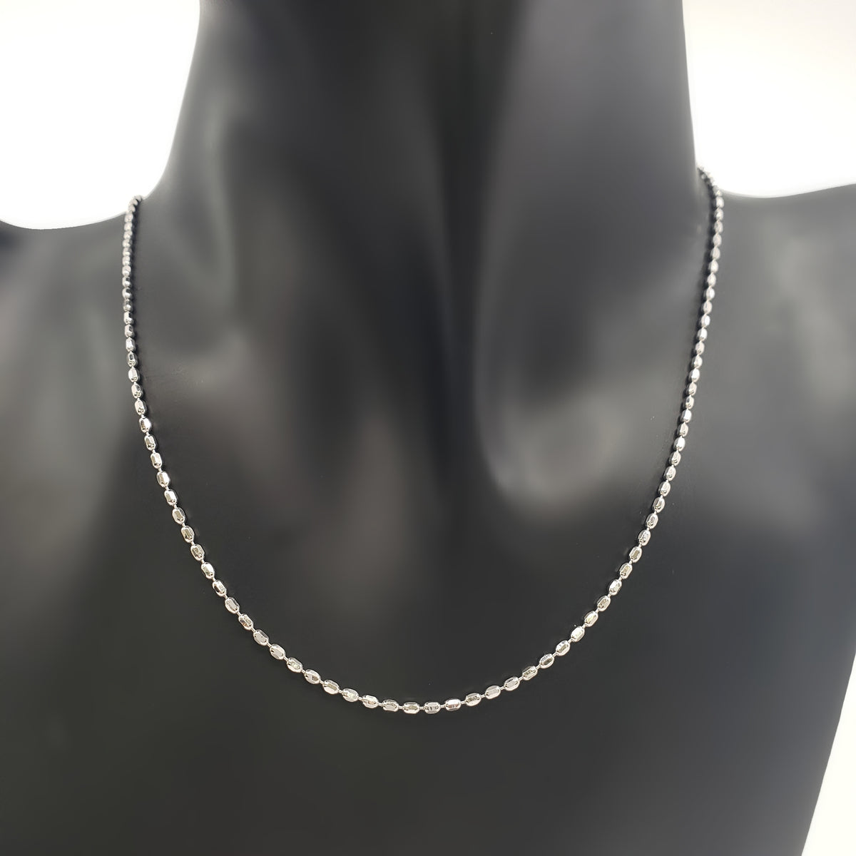 Adjustable Sterling Silver Bead Chain 16&quot; - 24&quot;