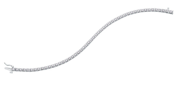 10K White Gold 0.50cttw Diamond Tennis Bracelet, 7"