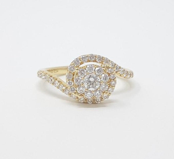 14K Yellow Gold 0.73cttw Diamond Ring