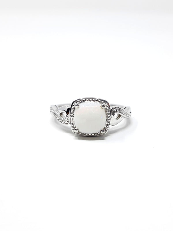 Opal and Diamond Ring