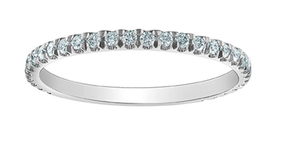 14K Lab Grown Round Brilliant Diamond Band - Gold / 4.5