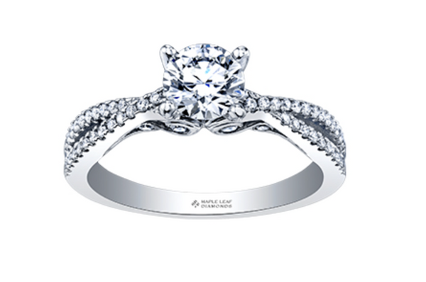 18K White Gold/Palladium Alloy (hypoallergenic) 1.01cttw Round Brilliant Diamond Ring