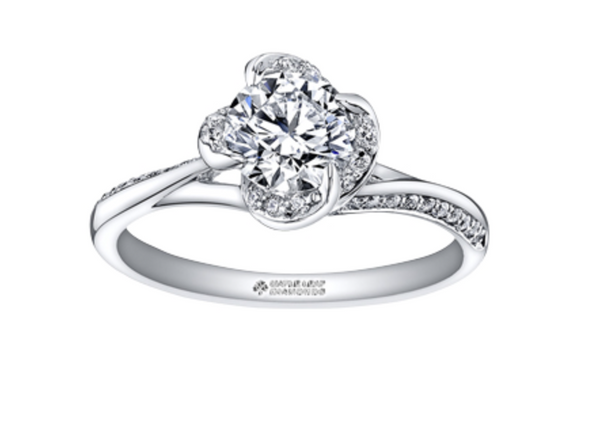 18K White Gold Palladium Alloy (hypoallergenic) -1.15cttw Round Brilliant Canadian Diamond Engagement Ring