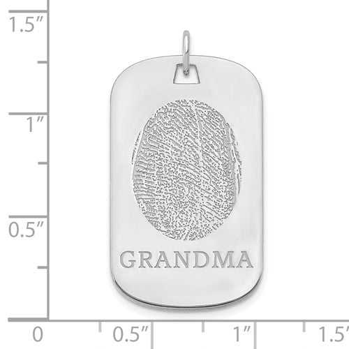 Fingerprint clearance dog tag