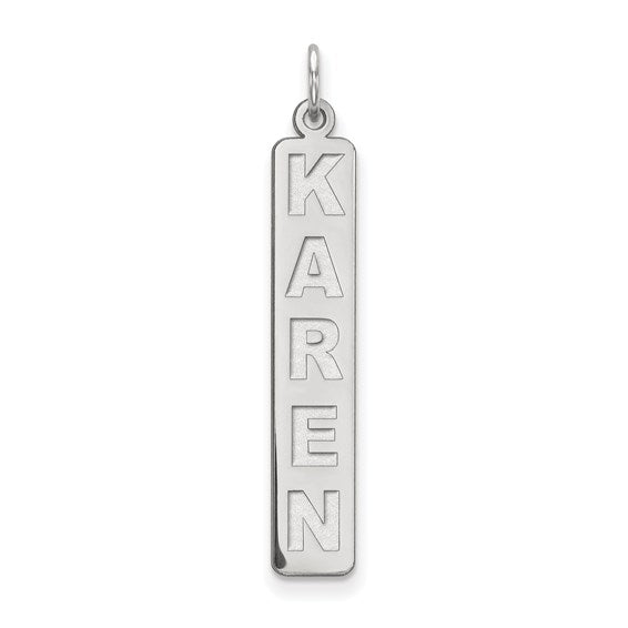 Personalized Vertical Block Letter Bar Charms