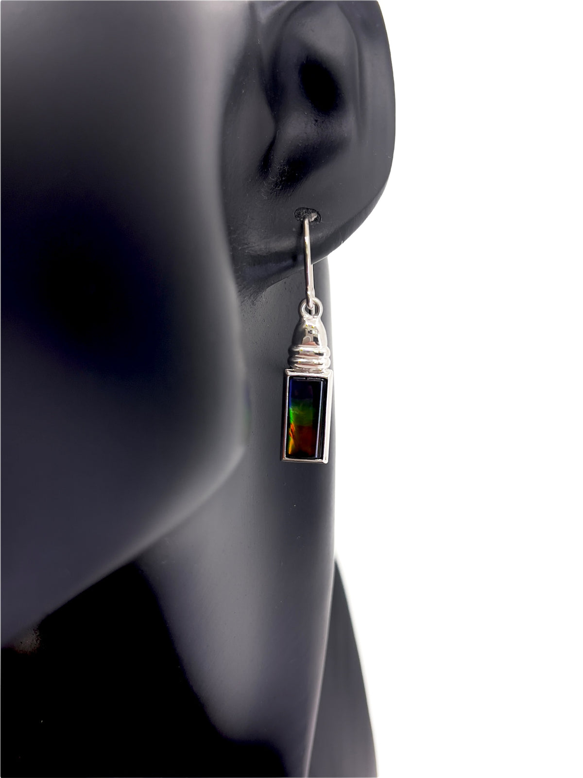 Sterling Silver &quot;A&quot; Quality Ammolite Earring