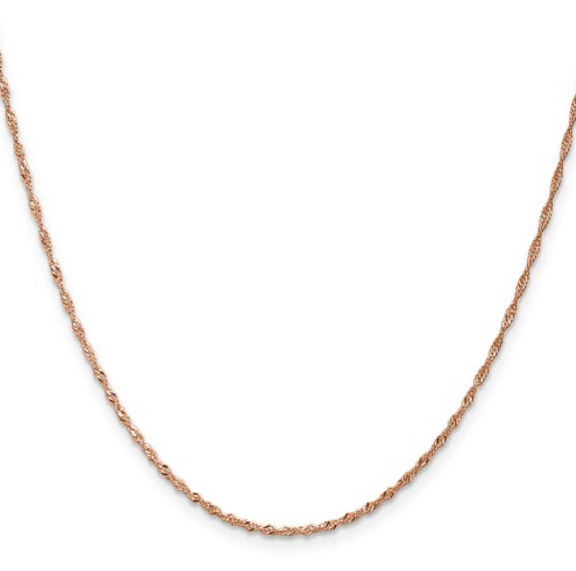 14K Rose Gold Singapore Chain - 1.0mm